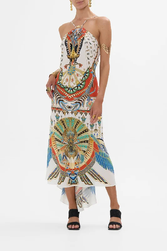 GATHER NECK HARDWARE MAXI DRESS VALLEY OF THE QUEENS