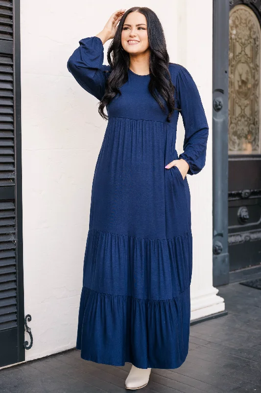 A Cut Above Dress, Navy