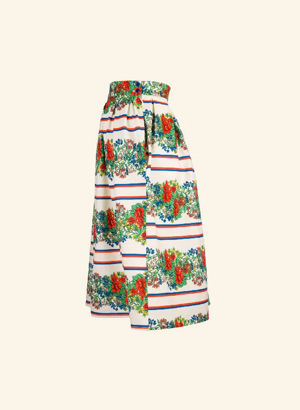 Ada - Seconds - Ivory Mexican Rose Skirt