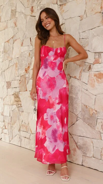 Addison Maxi Dress - Pink Floral