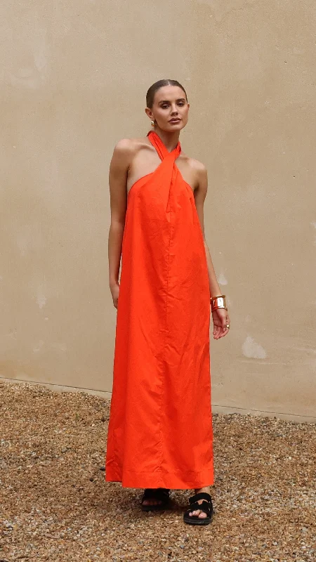 Amber Maxi Dress - Flame