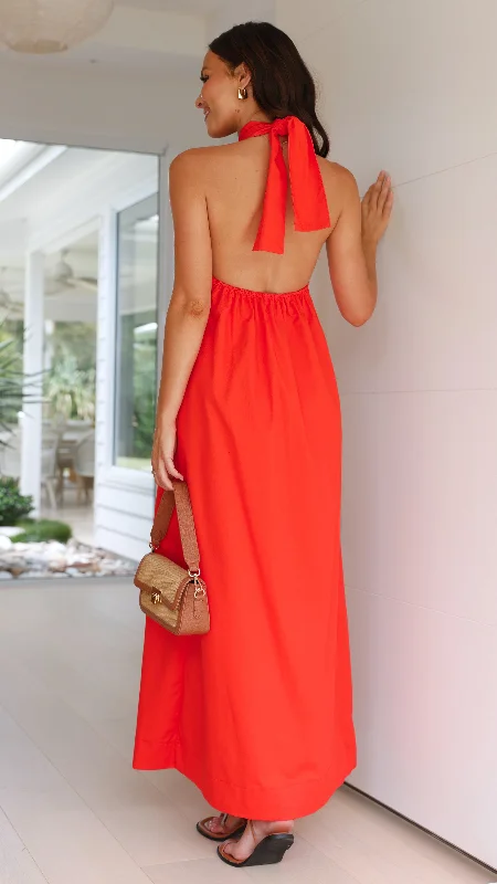 Amber Maxi Dress - Flame