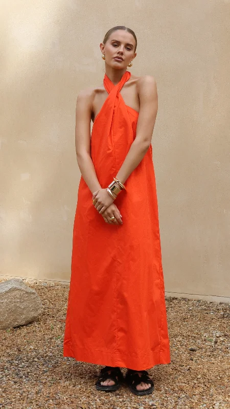 Amber Maxi Dress - Flame