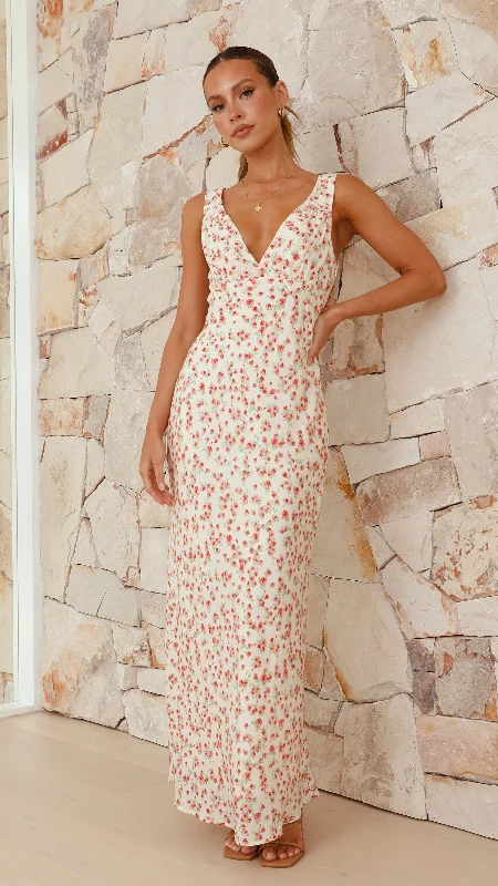 Andy Maxi Dress - Pink Floral