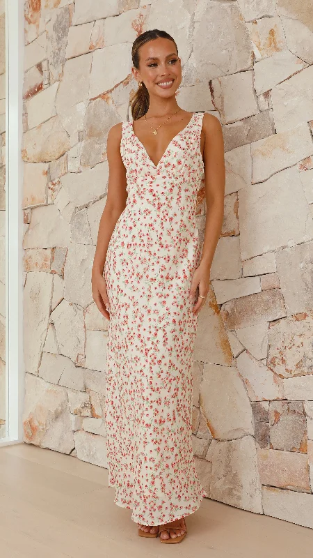 Andy Maxi Dress - Pink Floral