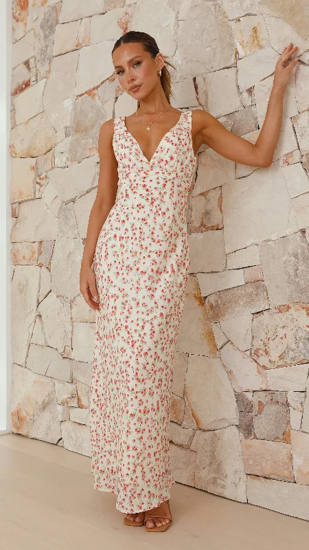 Andy Maxi Dress - Pink Floral