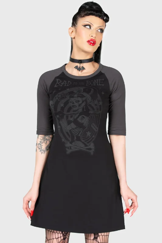 Bad 2 The Bone Raglan Dress