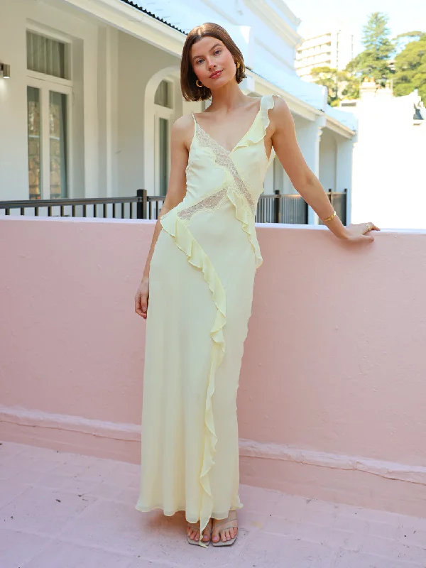 Bec & Bridge Knox Maxi Dress in Ice Yellow