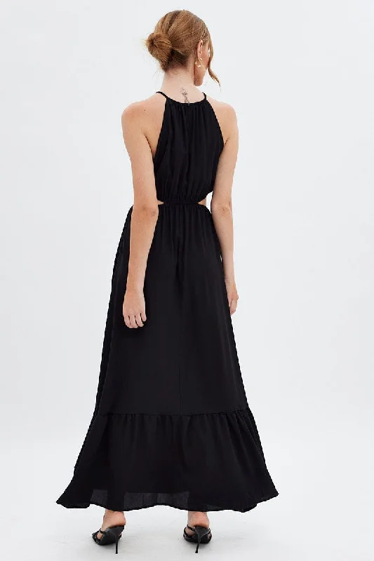 Black Cutout Maxi Dress