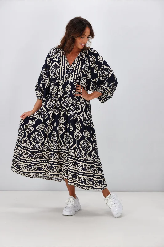 Boho Australia Eliot Dress Navy