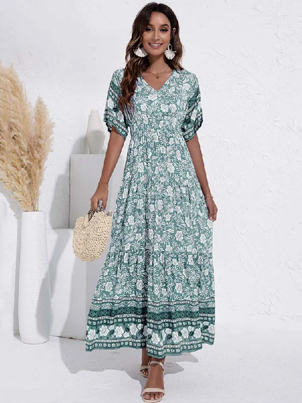 BerriesJam - Boho Elegant Long Floral Comfy Dress