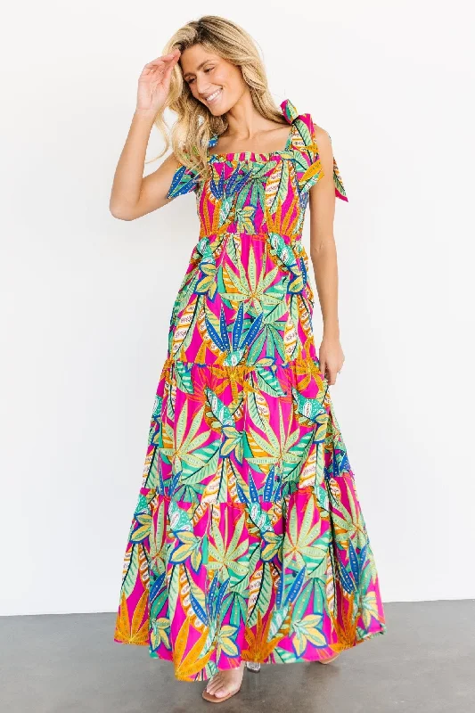 Cabana Maxi Dress | Green + Fuchsia Multi