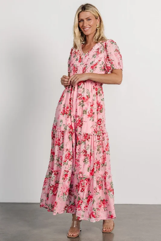 Cadella Maxi Dress | Pink Floral