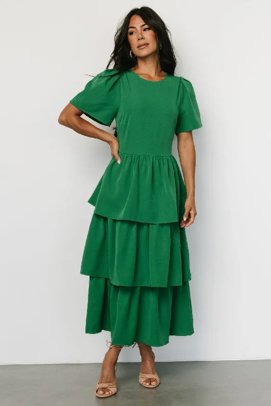 Cadenza Tiered Maxi Dress | Green