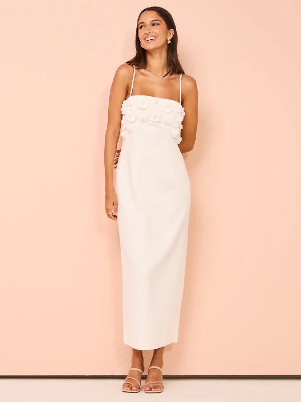 Clea Delilah Dress in Off White