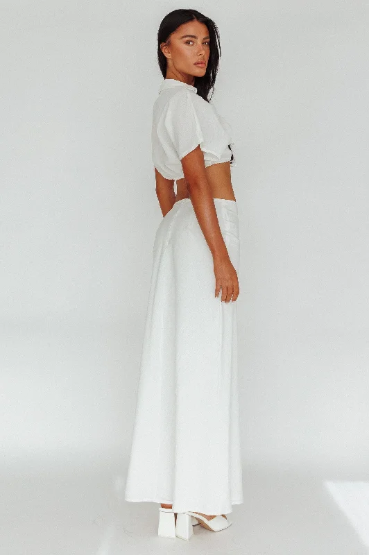 Coast To Coast Maxi Skirt White