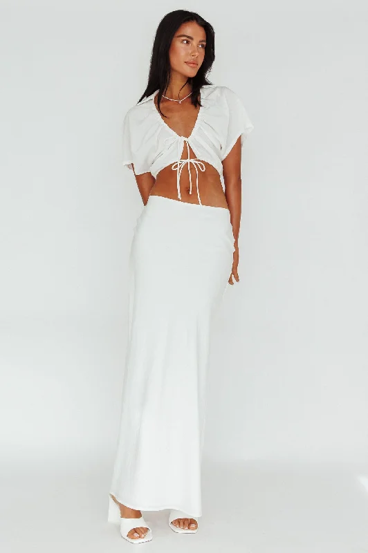 Coast To Coast Maxi Skirt White