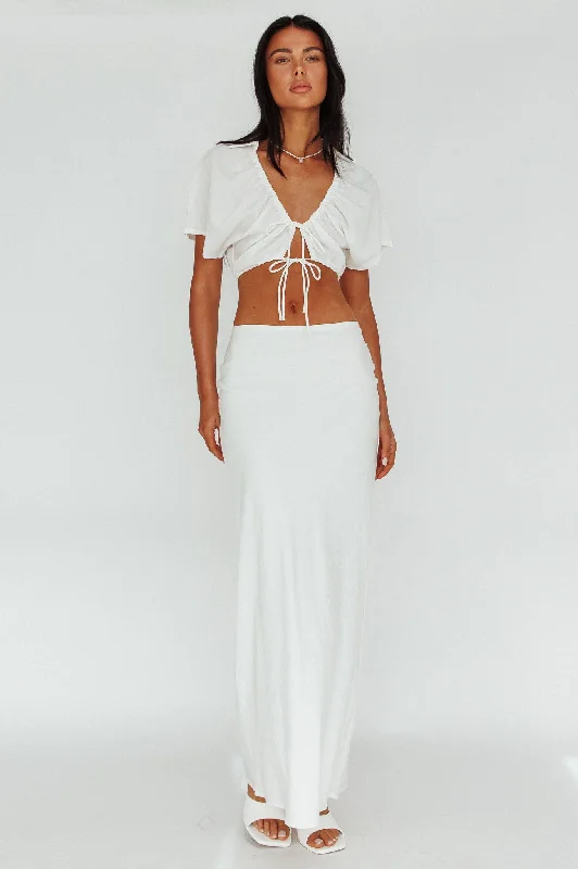 Coast To Coast Maxi Skirt White