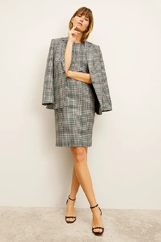 Constance Dress - Check Plaid Sharkskin :: Multi