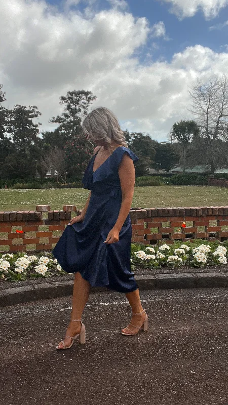 Celebration by Shine On Jaide Wrap Dress Navy