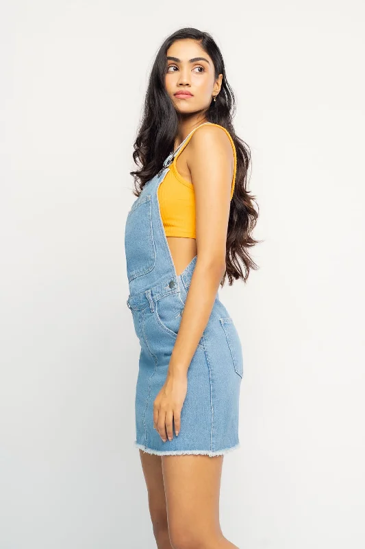 Denim Light Blue Dungaree Dress