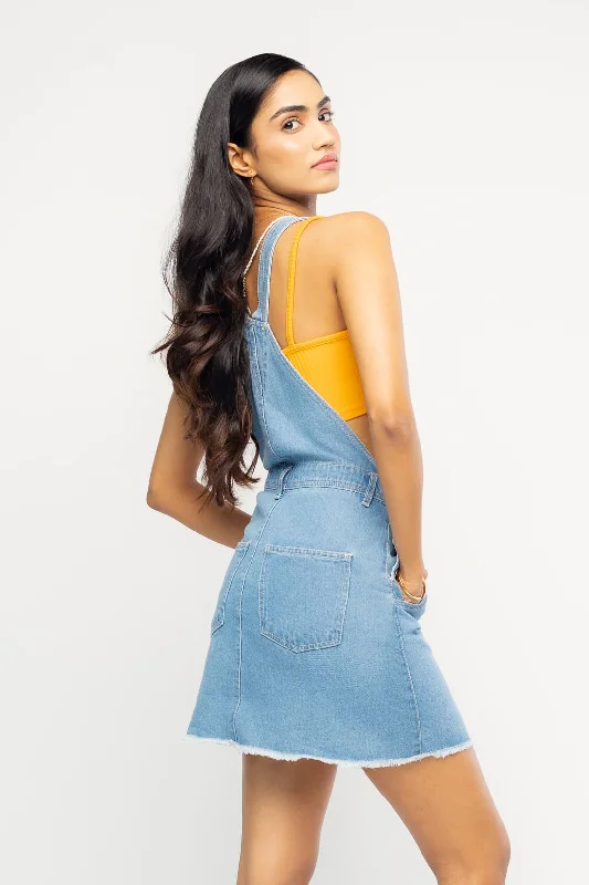 Denim Light Blue Dungaree Dress