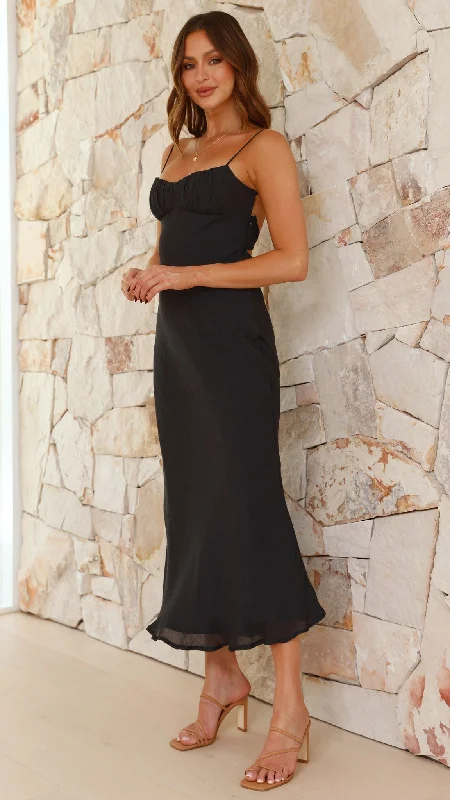 Galina Maxi Dress - Black