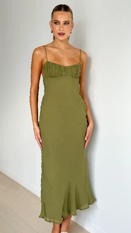 Galina Maxi Dress - Olive