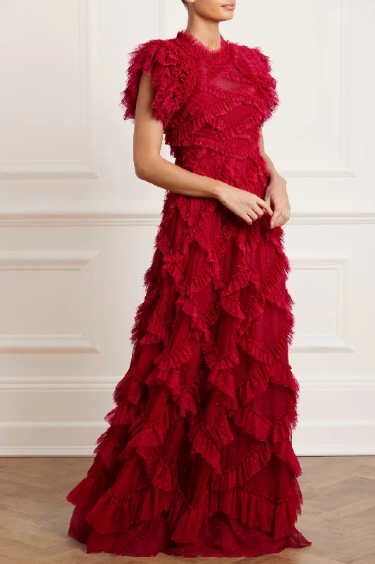 Genevieve Ruffle Gown