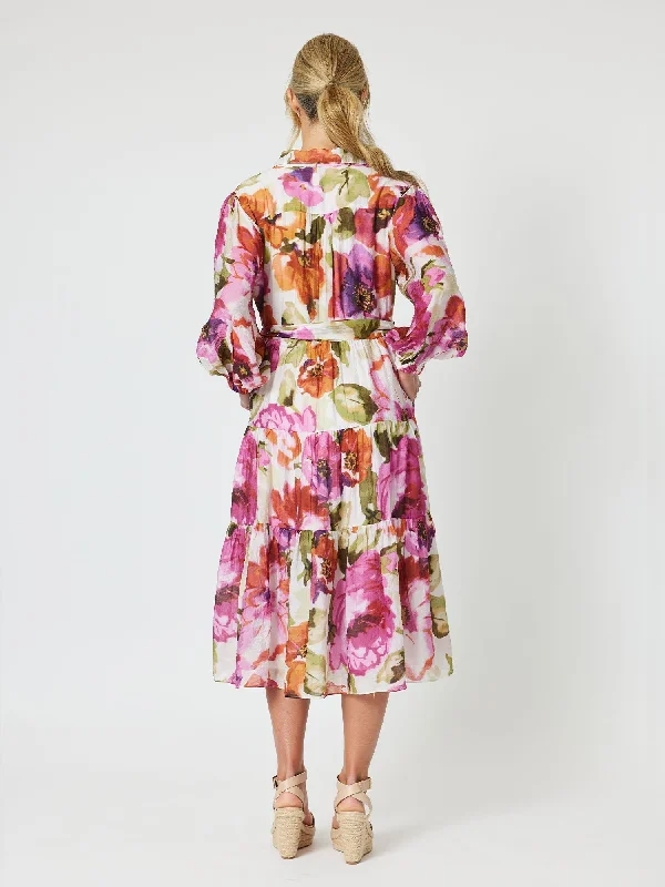 Gordon Smith Maui Floral Dress Berry