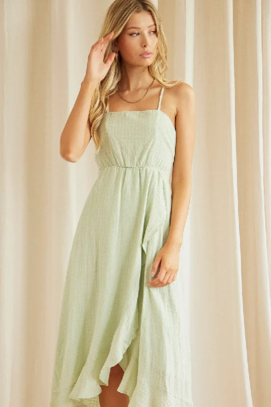 Green Maxi Dress Sleeveless