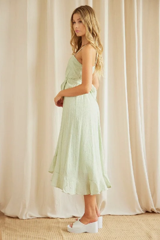 Green Maxi Dress Sleeveless