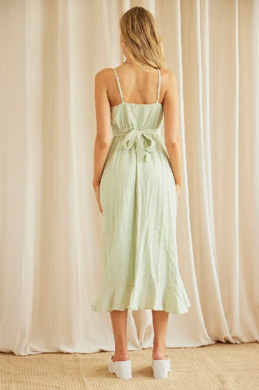 Green Maxi Dress Sleeveless