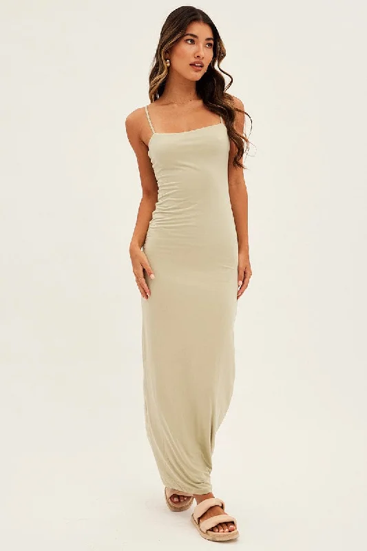 Green Supersoft Bodycon Maxi Dress