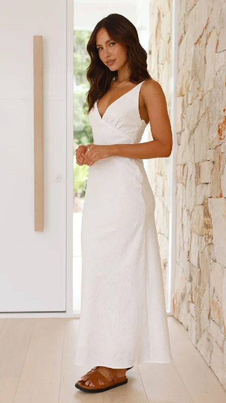 Halina Maxi Dress - White