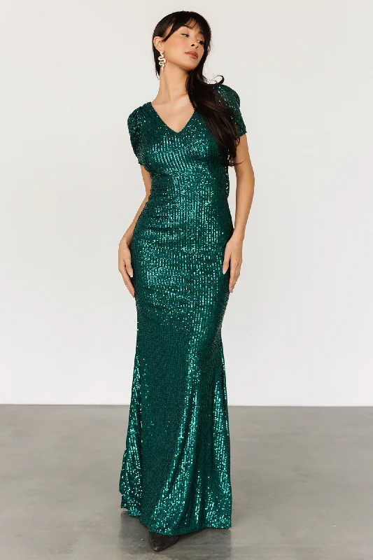 Jubilee Sequin Gown | Emerald