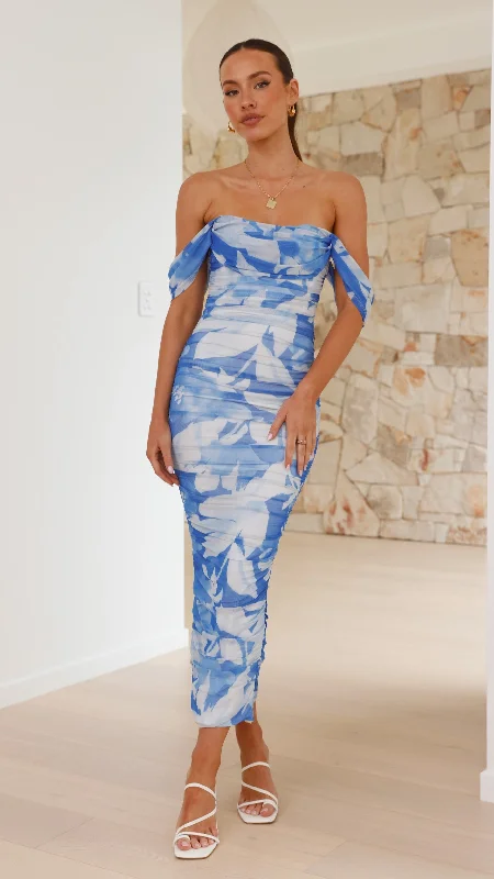 Kylie Maxi Dress - Blue Floral