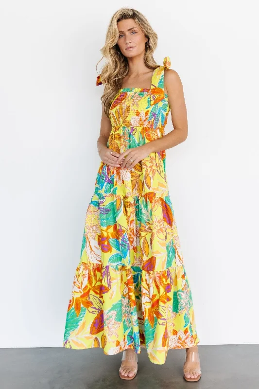 Lolita Maxi Dress | Yellow Multi