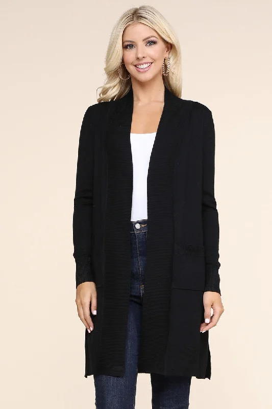 LONG SLEEVE OPEN FRONT CARDIGAN