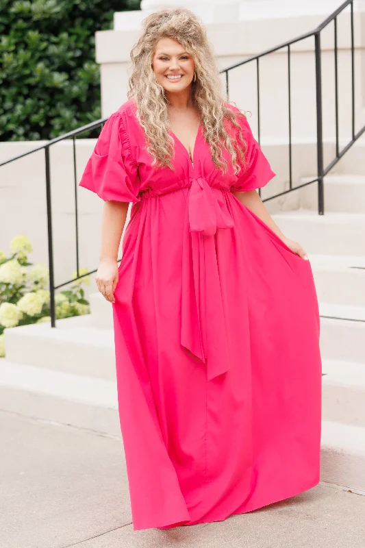 Looking At Me Maxi Dress, Fuchsia