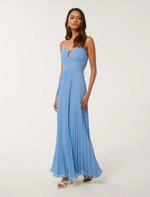 Loreto Petite Pleated Maxi Dress