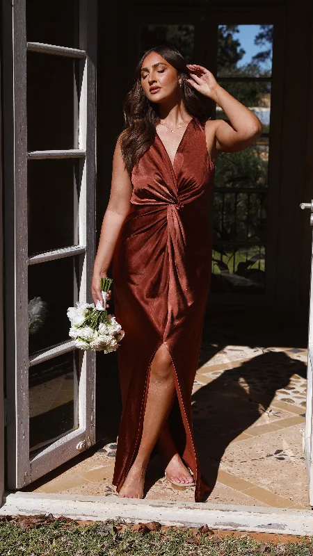 Lucia Maxi Dress - Rust