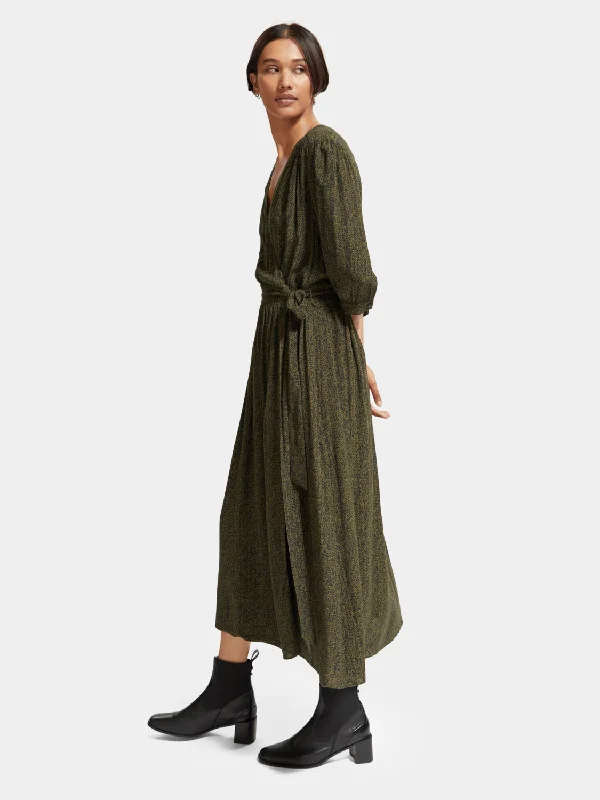 Midi wrap dress