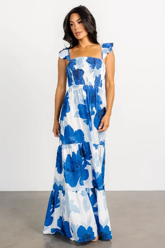 Mikaela Maxi Dress | Blue Floral