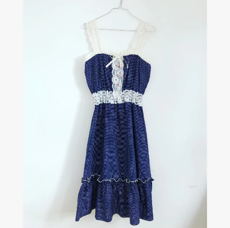 Polka Dot and Lace Ruffles Dress