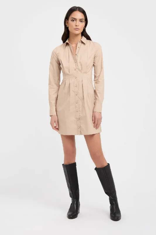 Poplin Tuck Shirt Dress