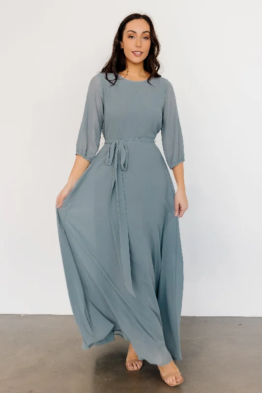 Rebecca Maxi Dress | Dusty Blue