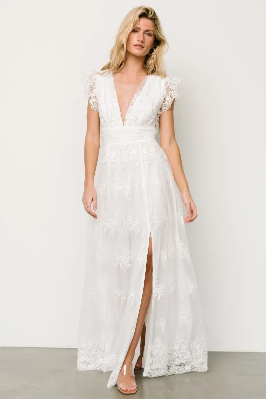 Rhea Tulle Maxi Dress | Off White