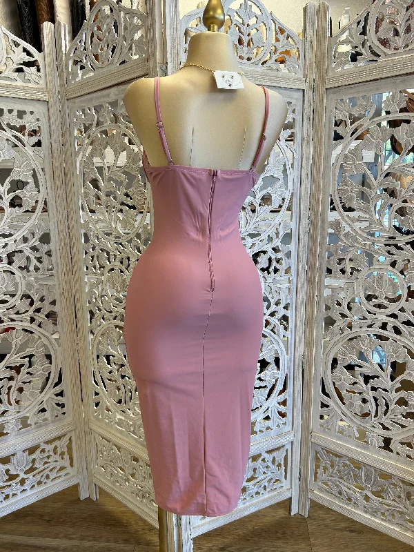 Rose Corset Draped Dress- Super Stretchy