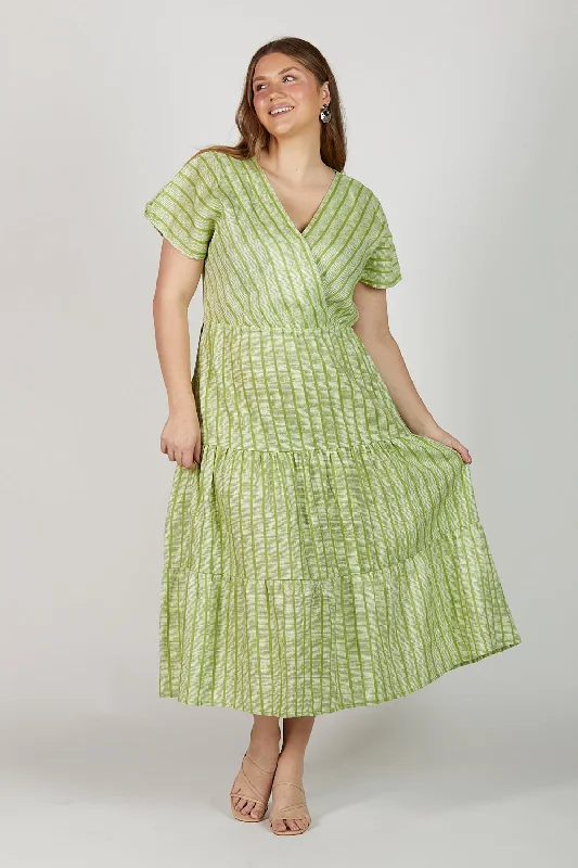 Shari Linen Dress in Sage